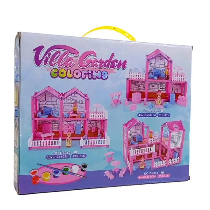 DreamVilla Villa Dollhouse Playset – 172‑Piece Toy House (3)
